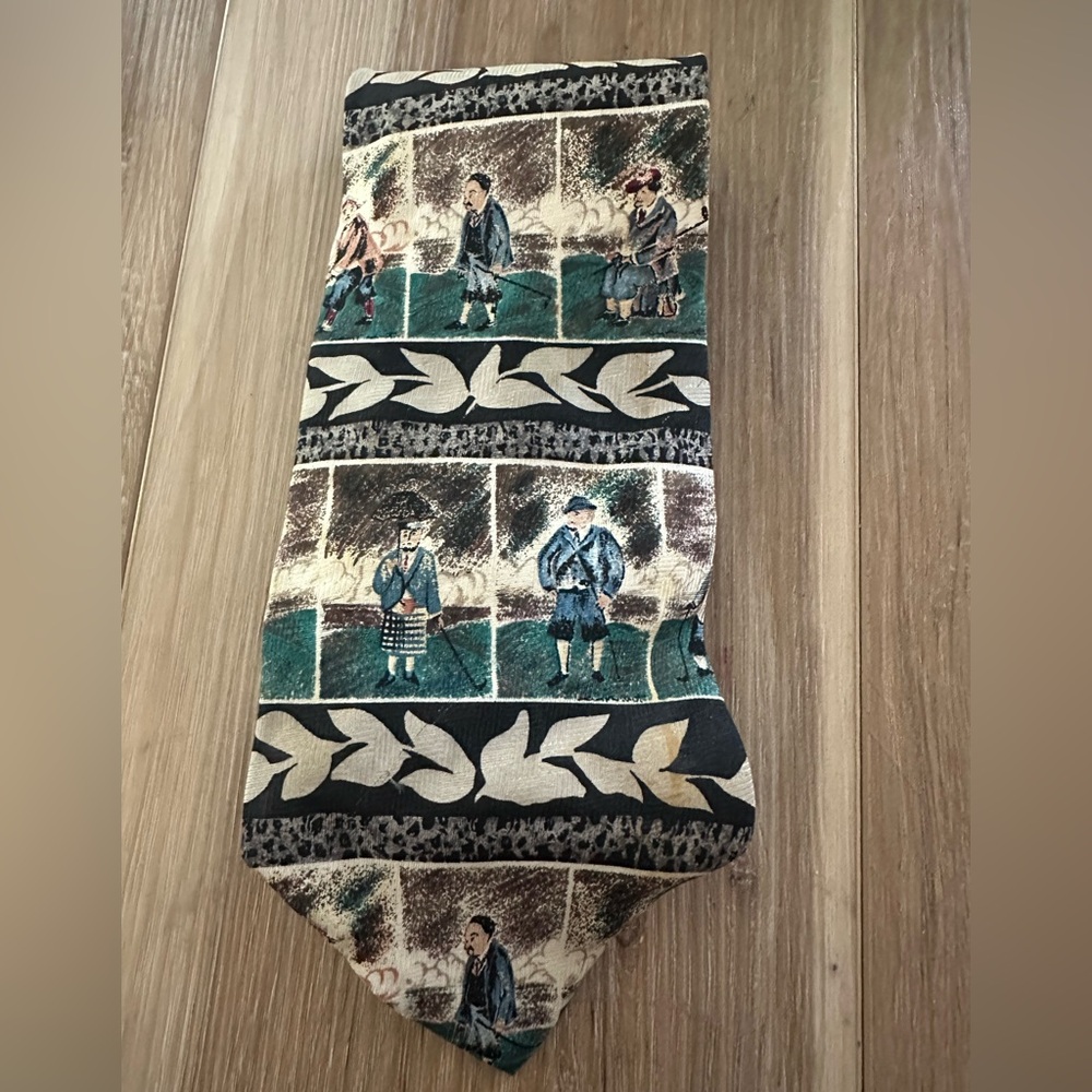 Vintage Ryen Spooner “ Scotch on the Rocks” Silk Tie 1994